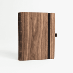 Notizbuch aus Holz - A5 #material_walnuss