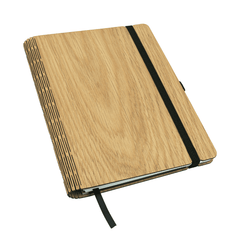 Notizbuch aus Holz - A5 #material_eiche