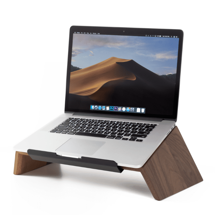 Laptop Ständer aus Holz #material_walnuss