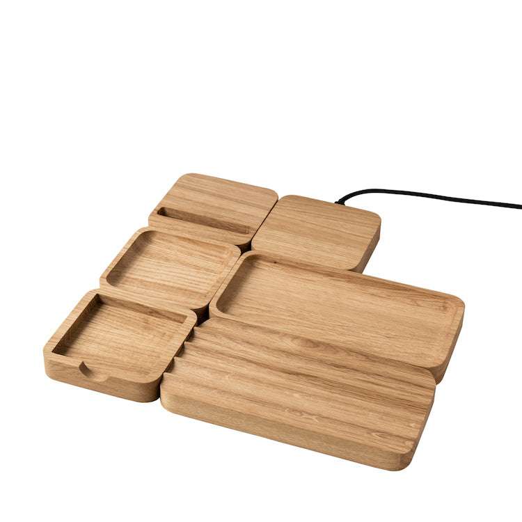 Wireless Charger aus Holz #material_eiche